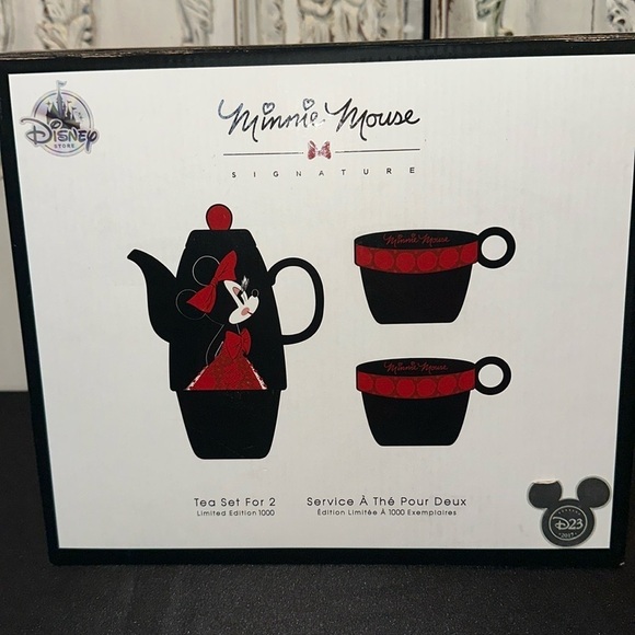 Disney Mini Mouse Signature Coffee/Tea Set for Two Released in 2017 Limited - Picture 1 of 6